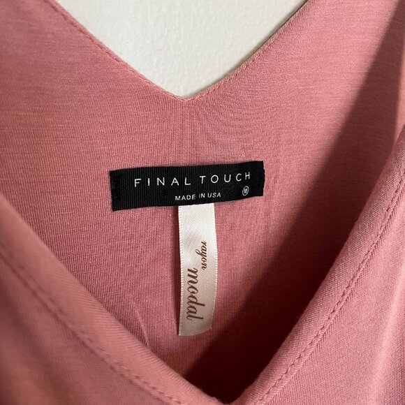 Final Touch Dusty Pink Rayon Mood Spaghetti Strap Slip Dress Size Medium - Picture 3 of 5